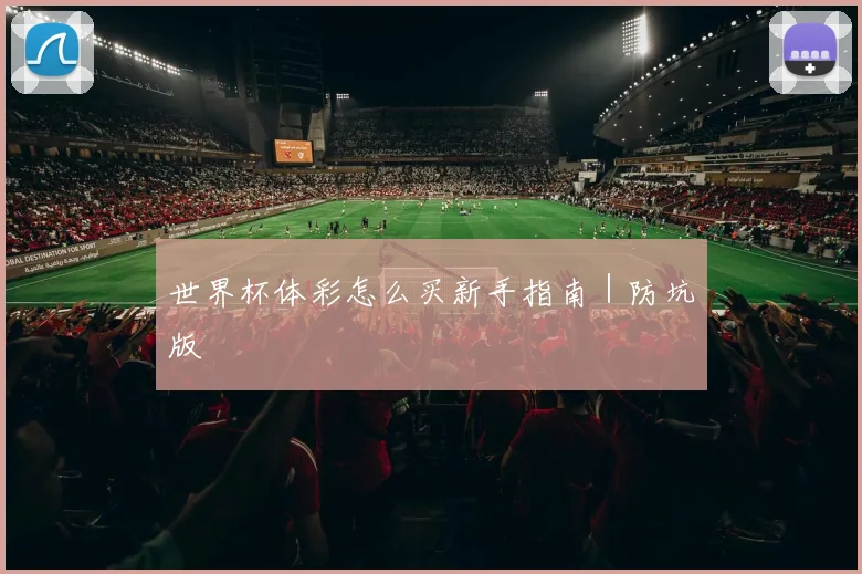 世界杯体彩怎么买新手指南｜防坑版
